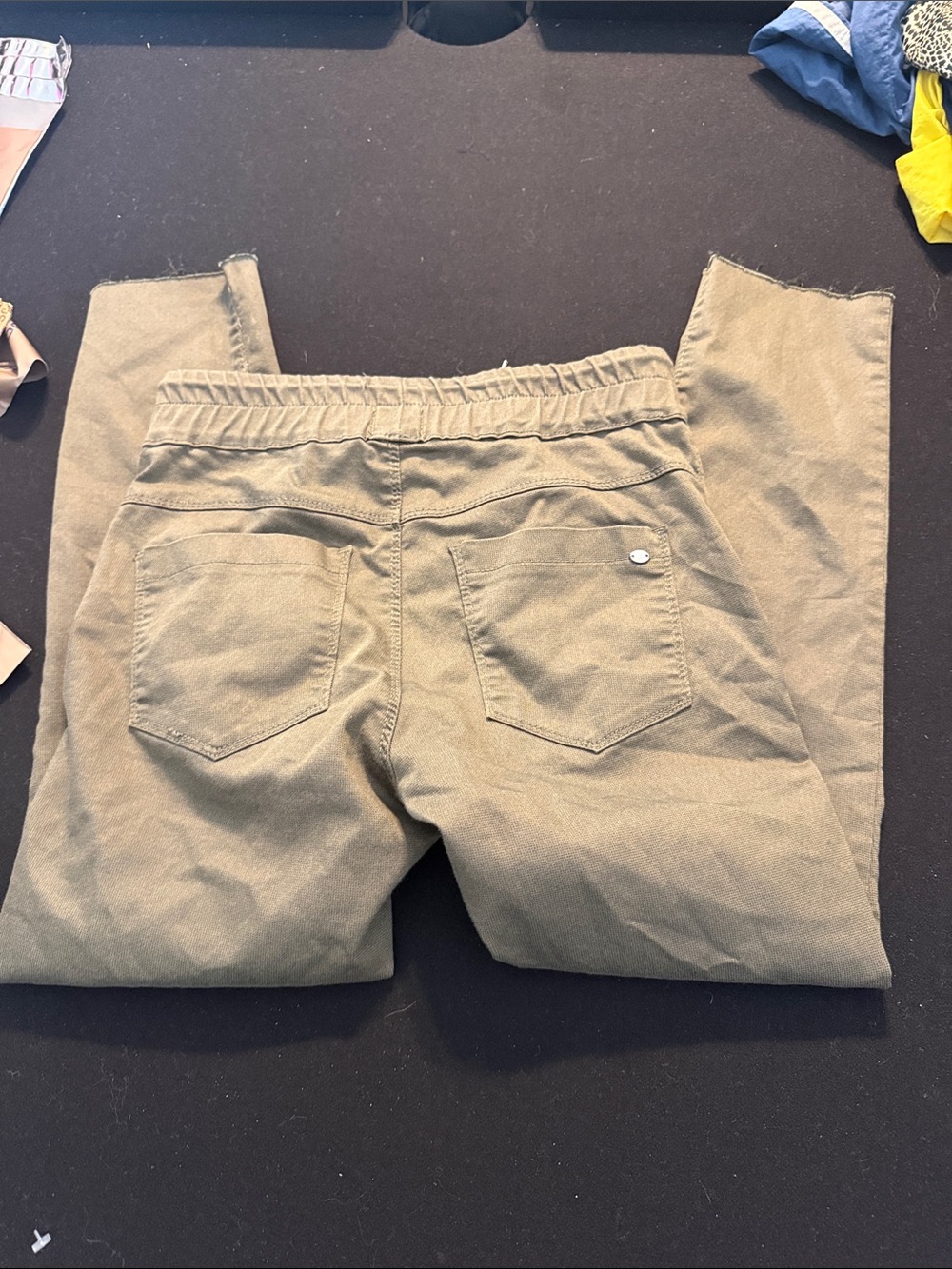 BEVY FLOG Women's Straight Leg Drawstring Pants - Olive Green - Picture 4 of 4